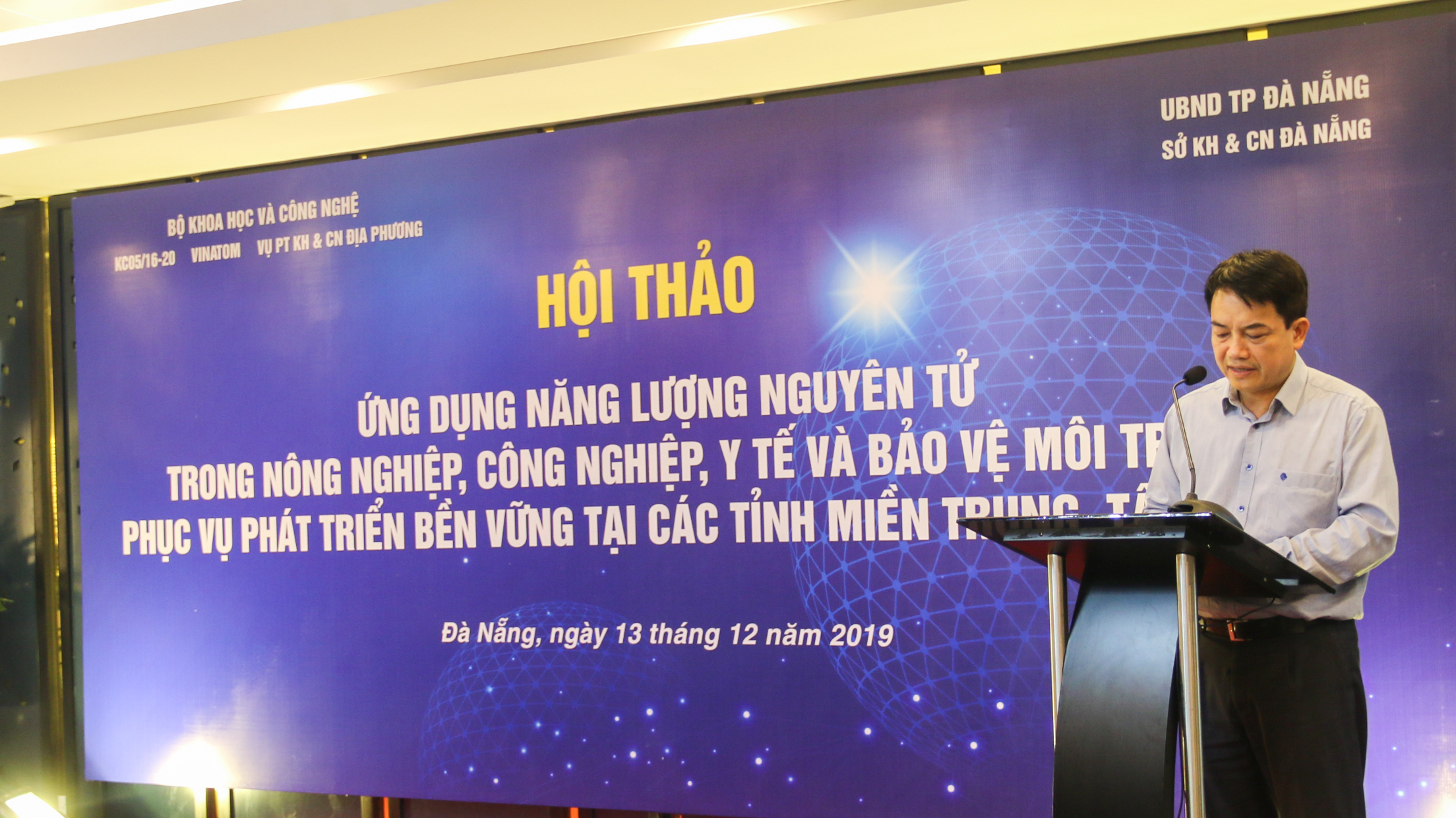 TS. Trần Chí Thành – Viện trưởng Viện Năng lượng nguyên tử Việt Nam phát biểu khai mạc hội thảo